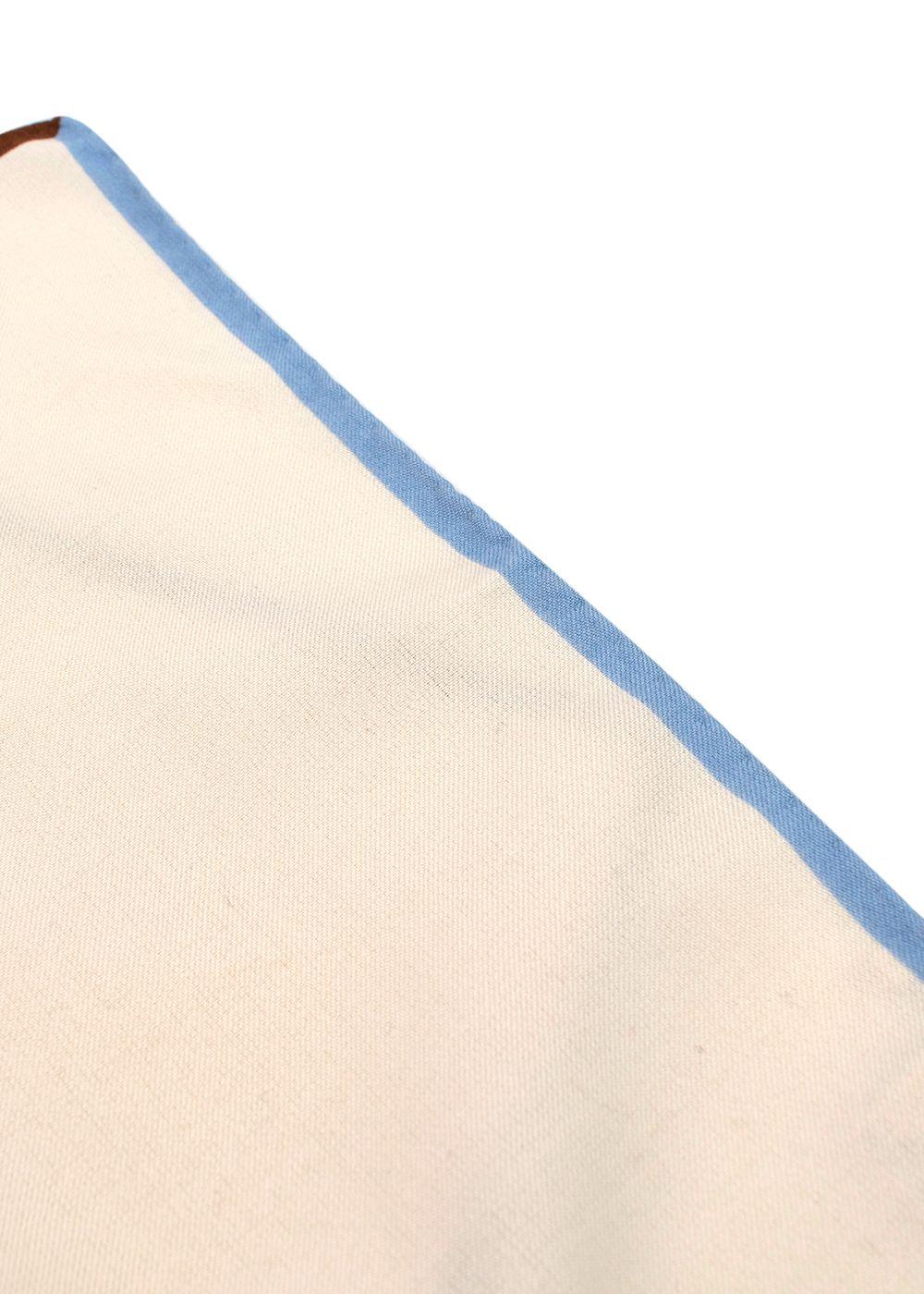 Roda Cream Cashmere and Silk Pocket Square