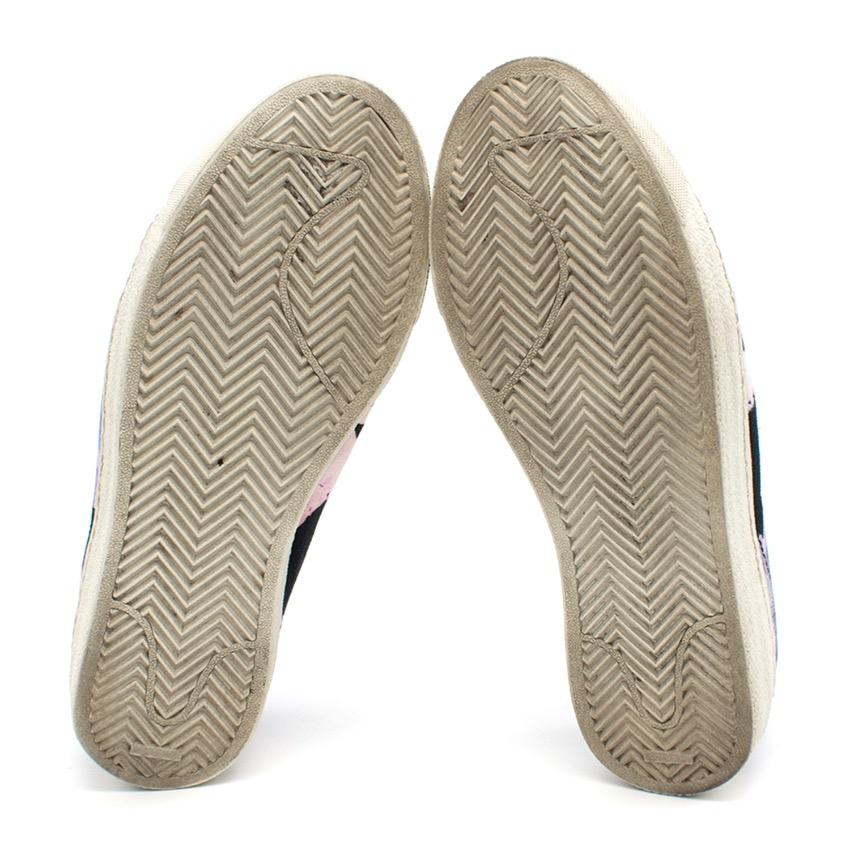 MCQ Purple Flower Print Skate Shoes