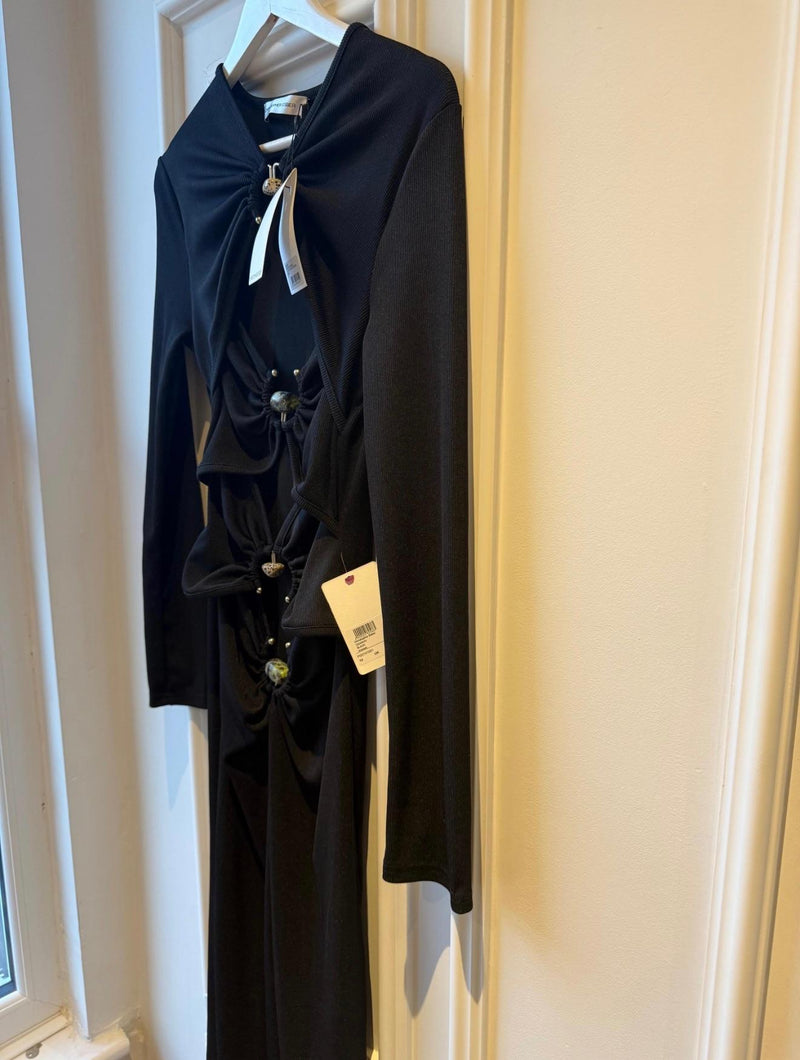 Christoper Esber Black Jersey Cut Out Dress