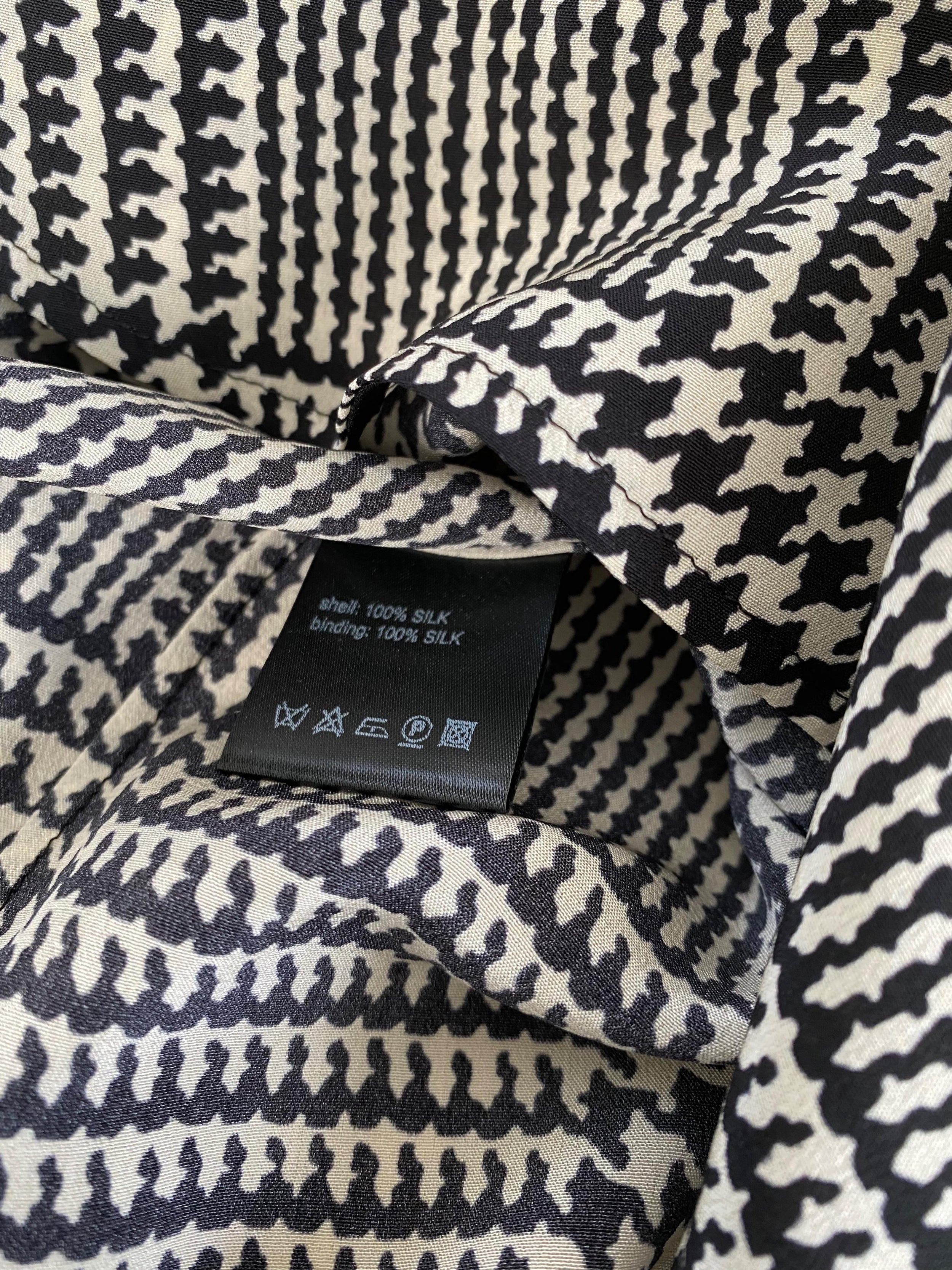 Prince of Wales Check Draped Blouse