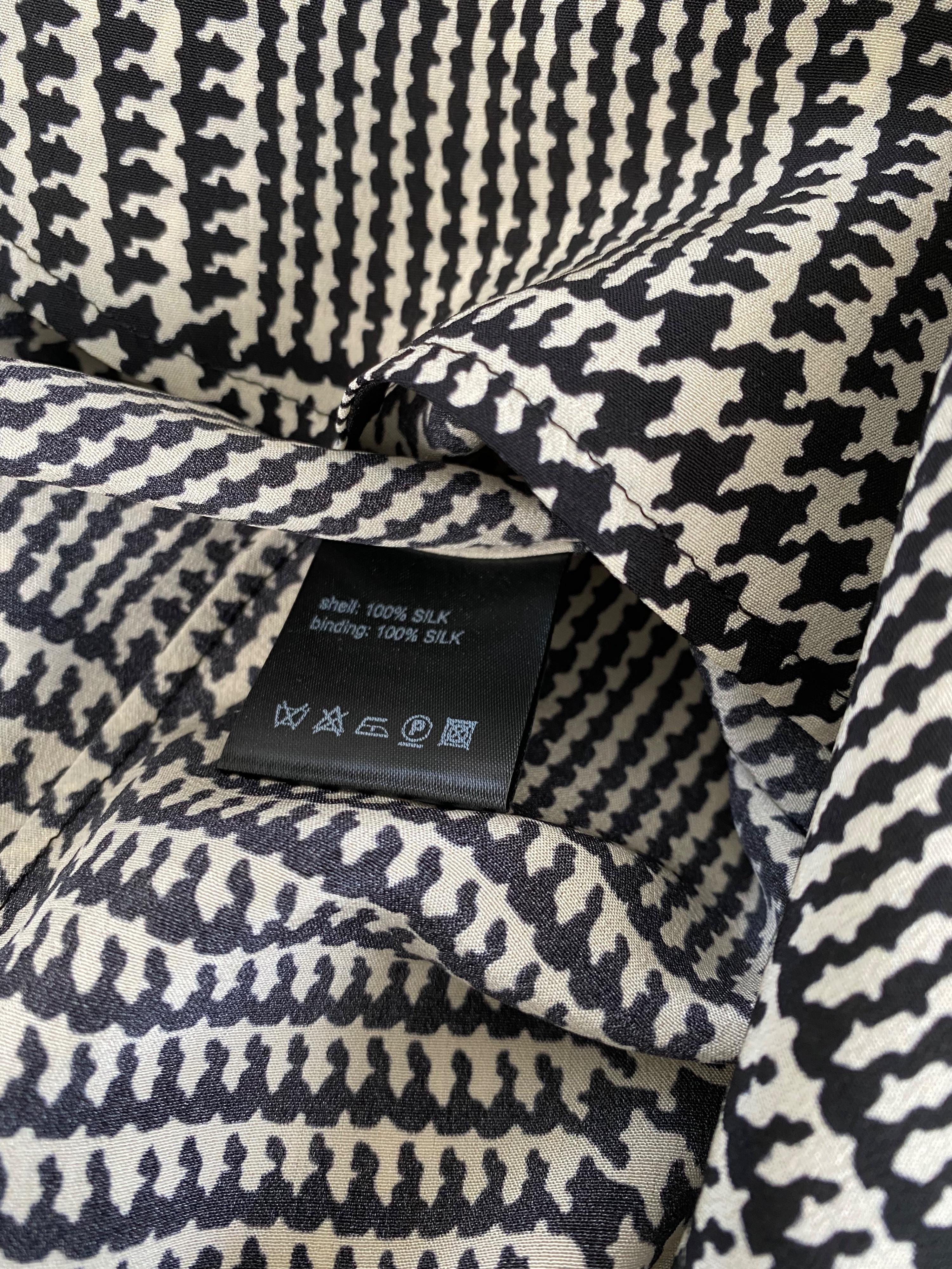 Prince of Wales Check Draped Blouse