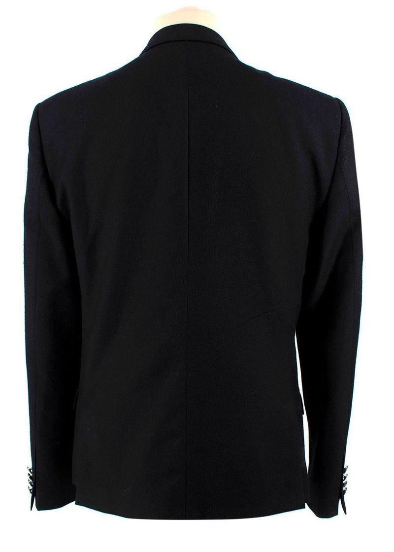 Dolce & Gabbana Black Wool Single Breasted Blazer