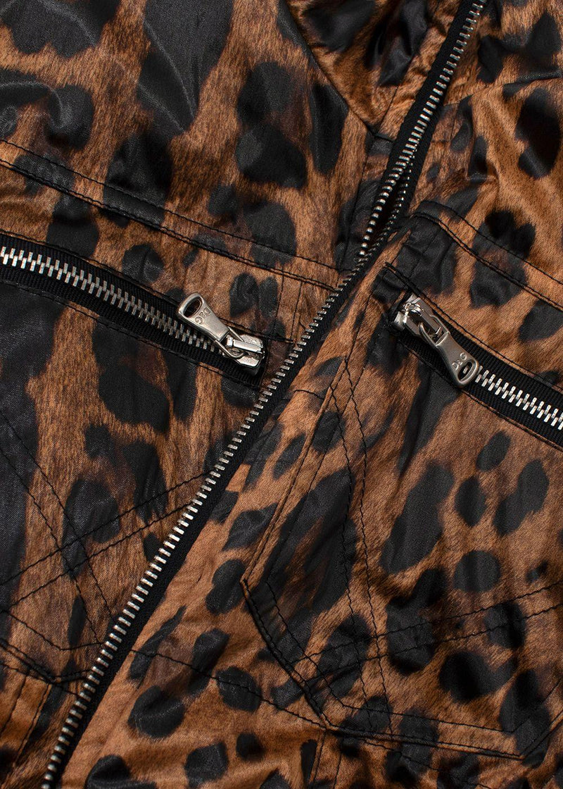 Dolce & Gabanna Leopard Print Trucker Jacket