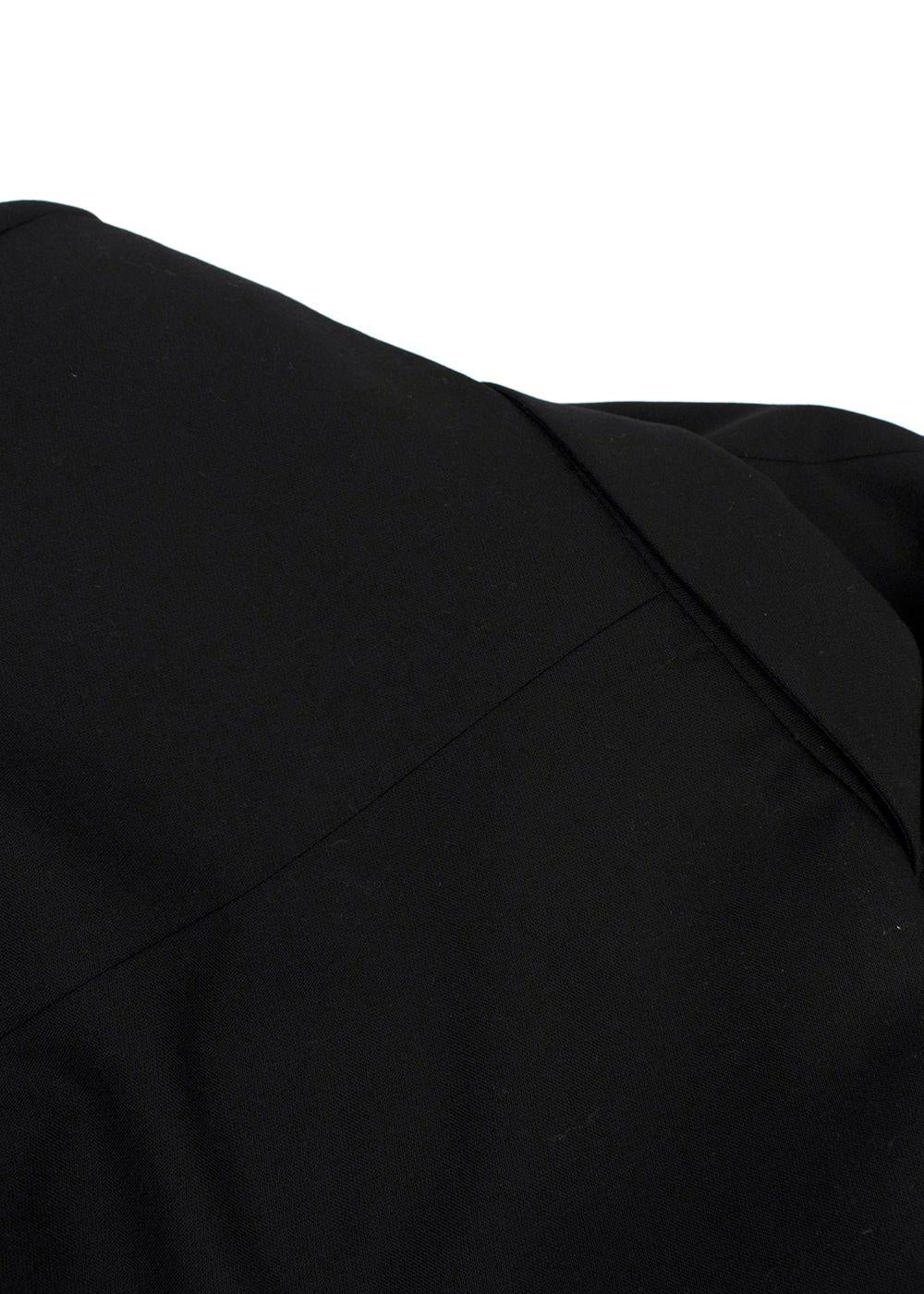 Racil Black Double Breasted Belted Tuxedo Blazer