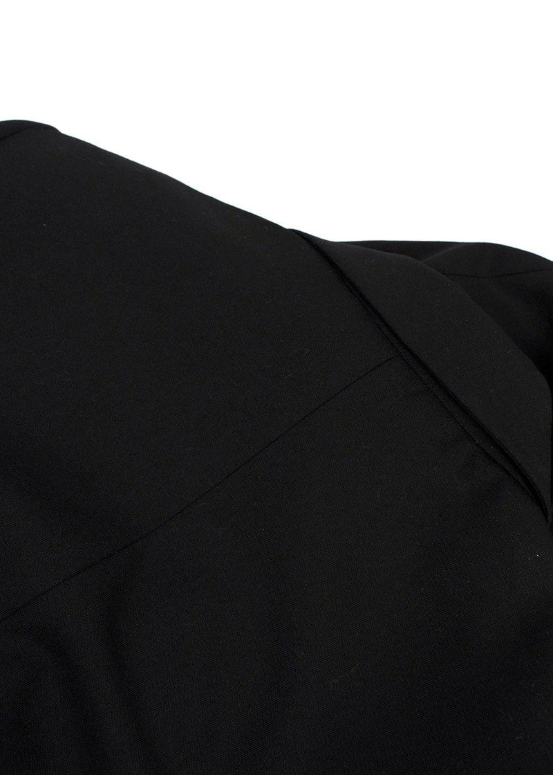 Racil Black Double Breasted Belted Tuxedo Blazer