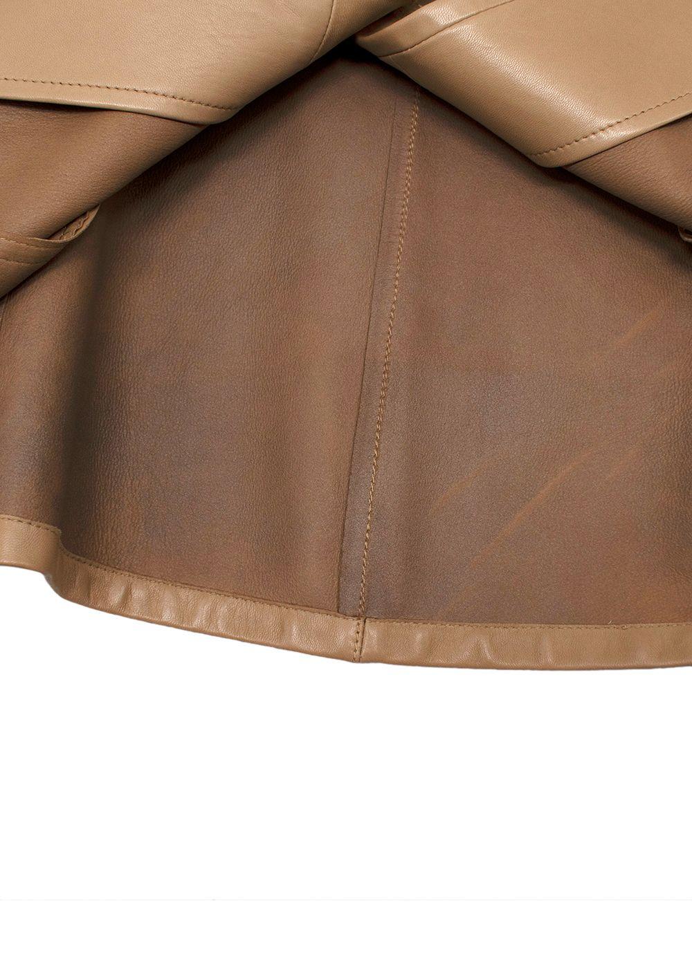 Giorgio Armani Beige Leather Blazer