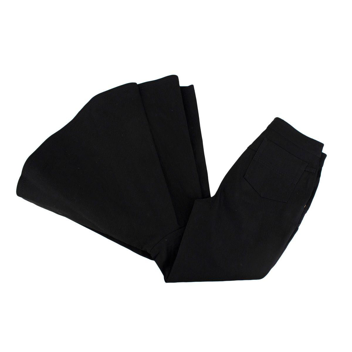 Black Denim Flared Jeans