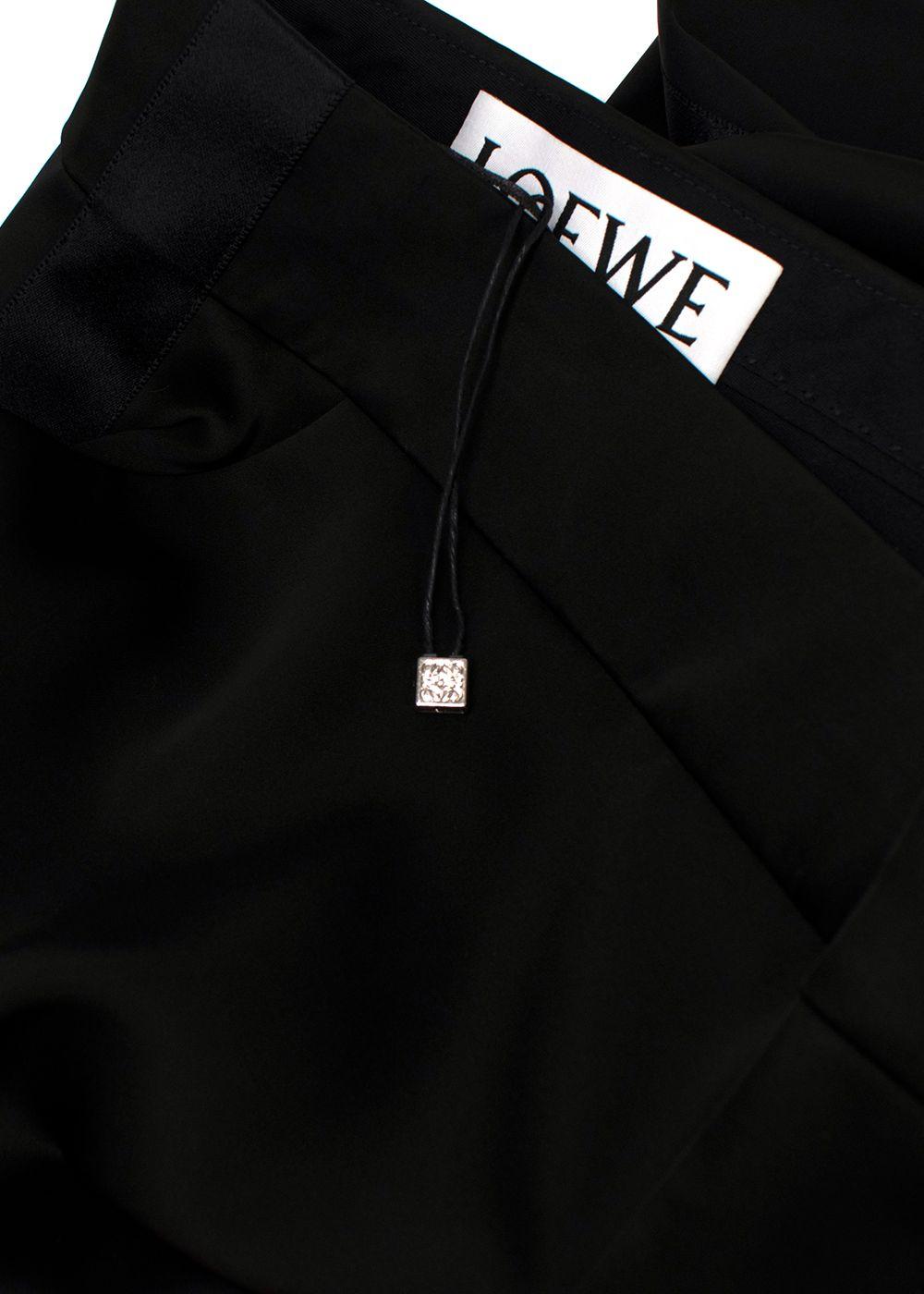 Loewe Black Satin Tailored Trousers