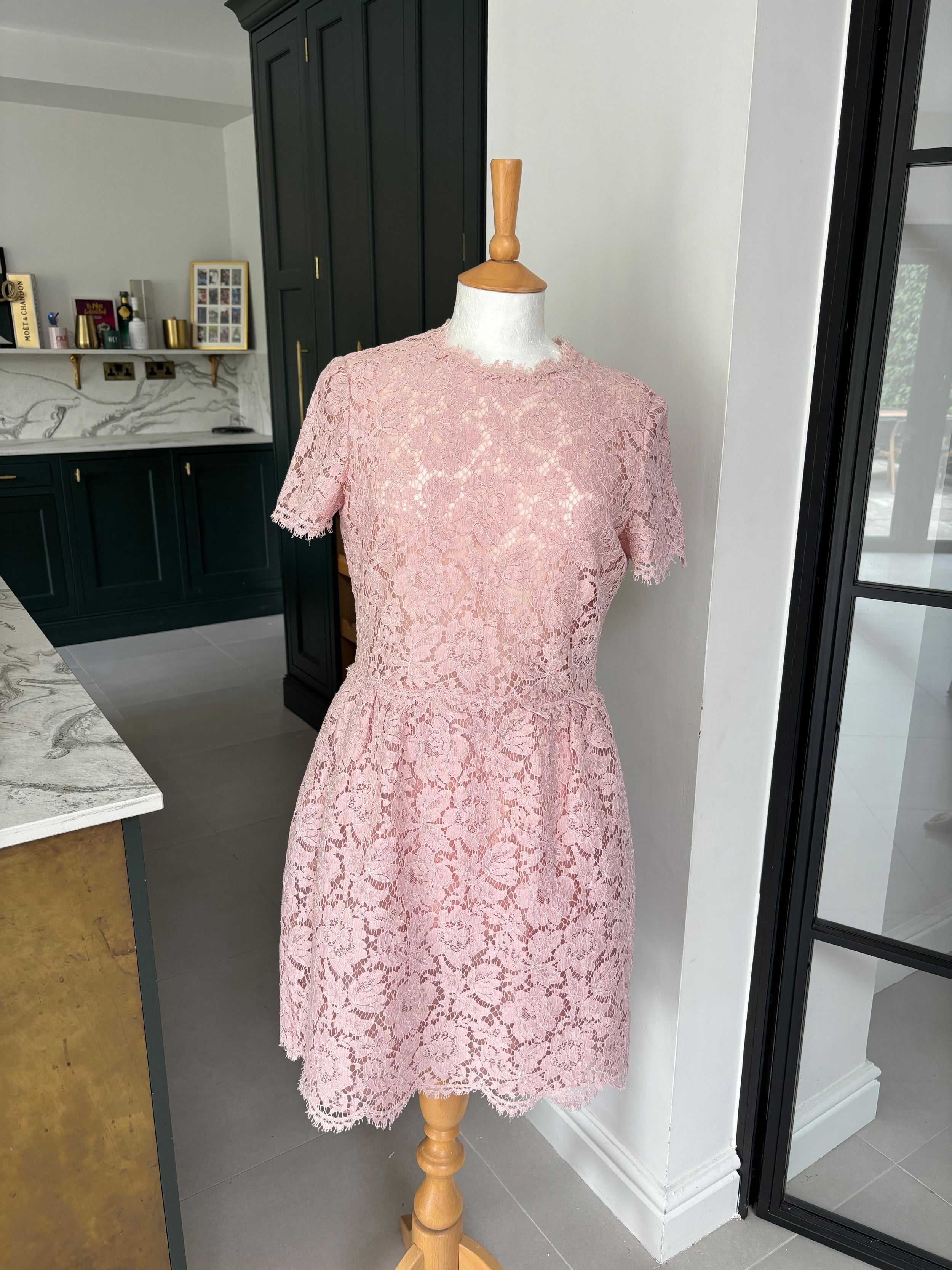 Valentino Blush Pink Lace Dress