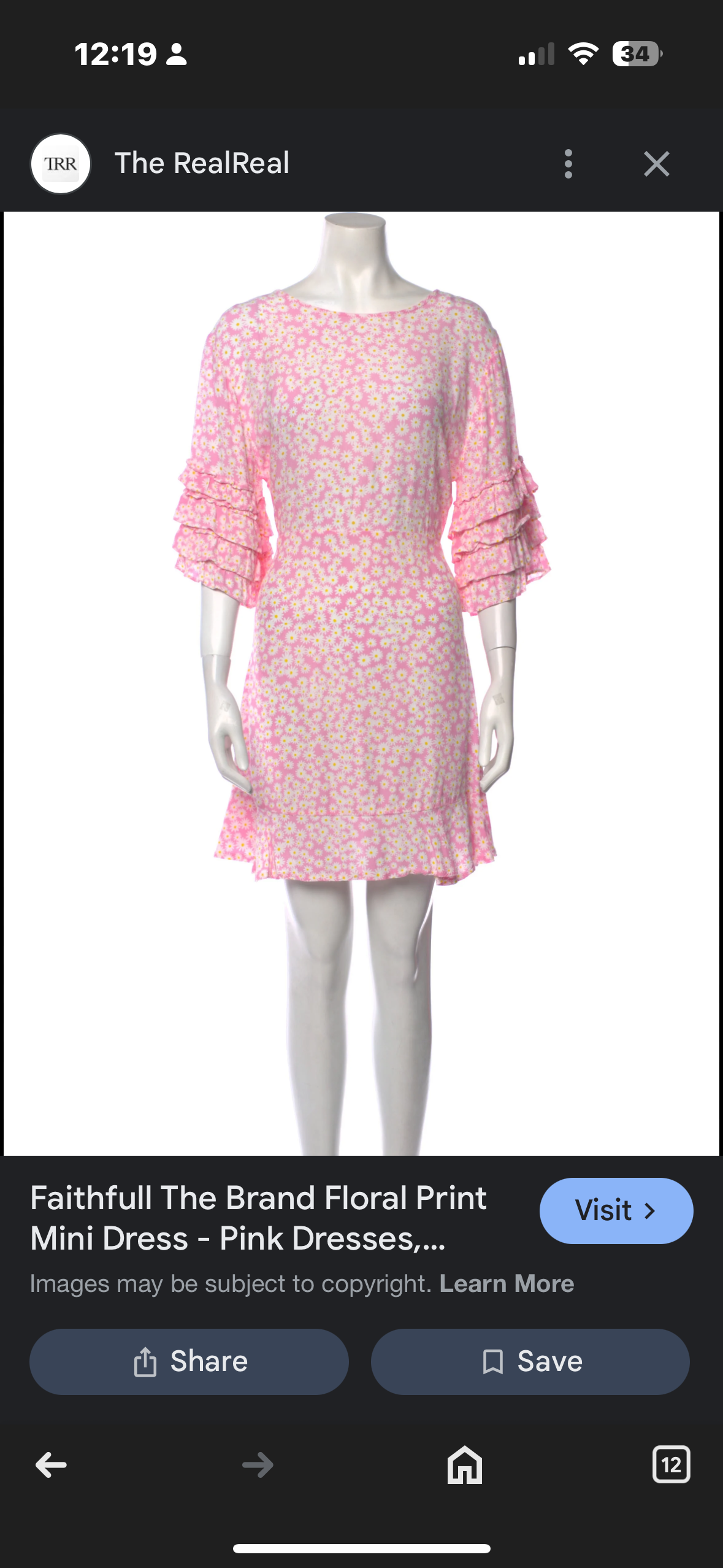 Faithful The Brand  Pink Cotton Mini Dress