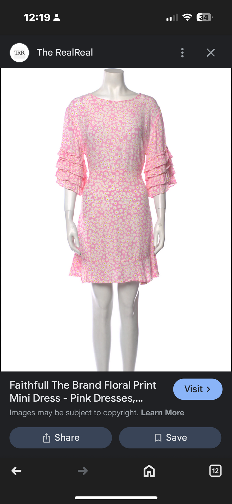 Faithful The Brand  Pink Cotton Mini Dress