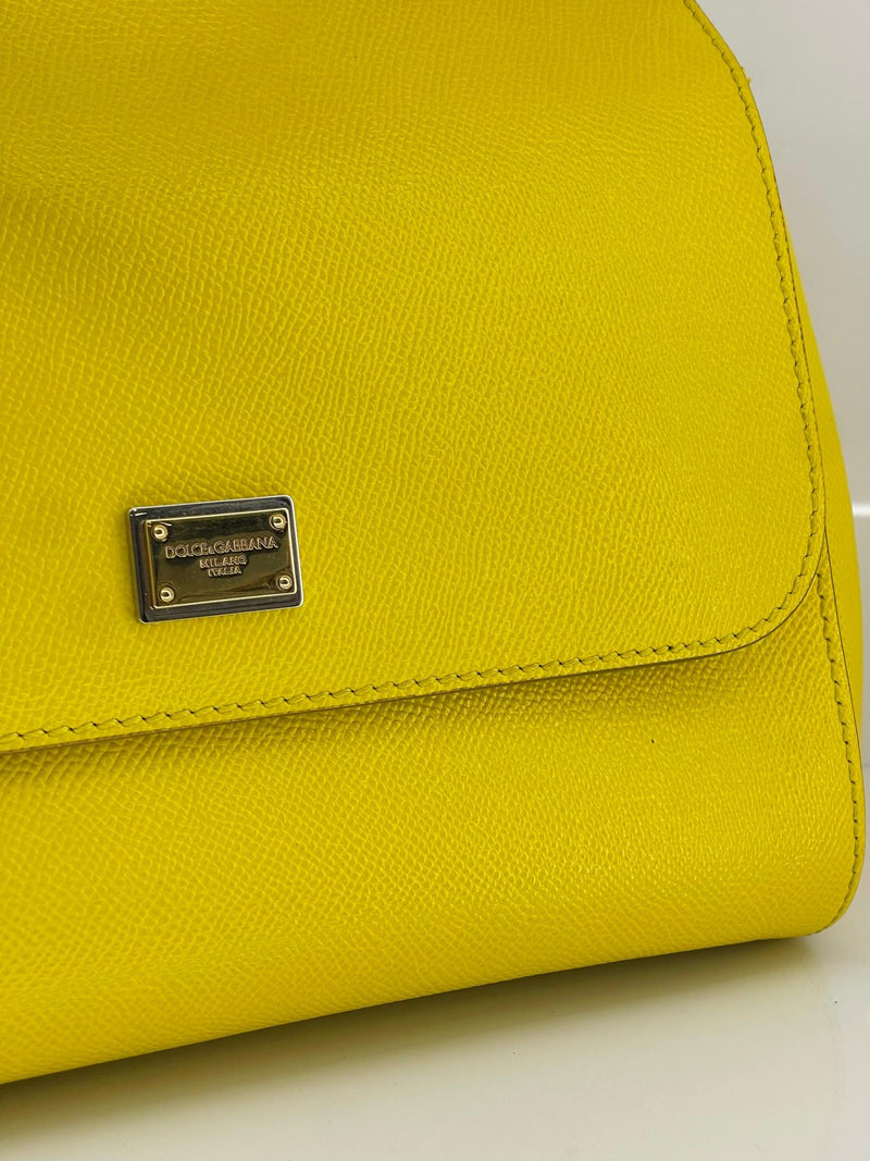 Yellow leather Sicily bag