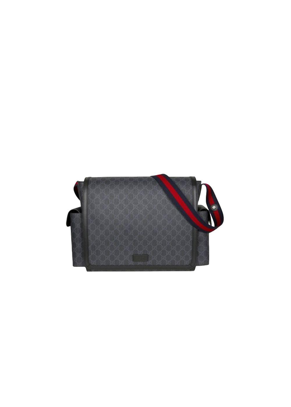Black GG Monogram Canvas Changing Bag