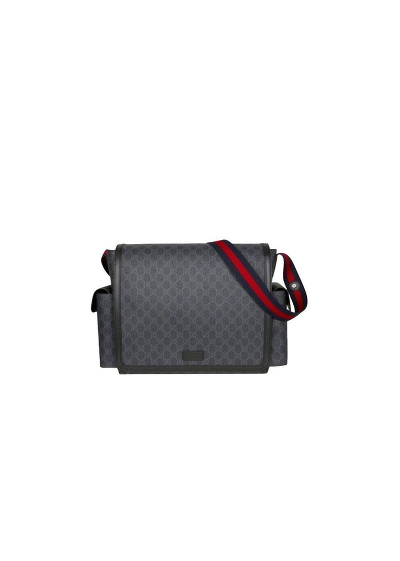Black GG Monogram Canvas Changing Bag