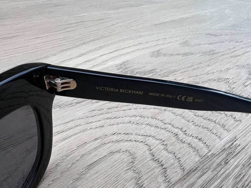 Black Beveled Cat Eye Sunglasses