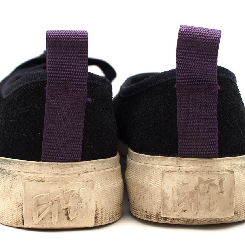 Eytys Navy Suede Mother Trainers