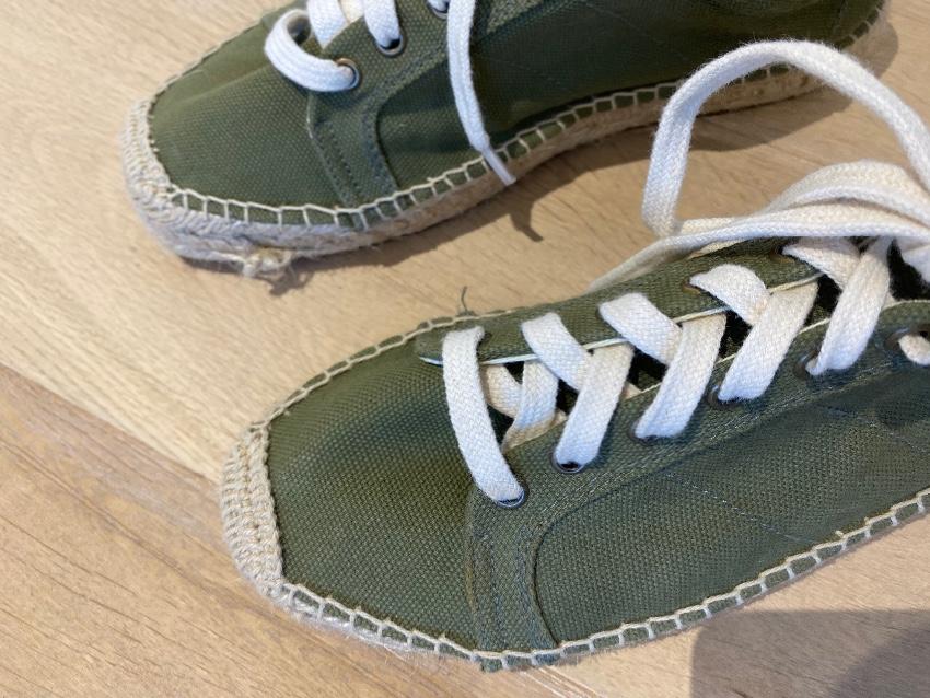 Soludos Canvas Izzy Green Espadrilles