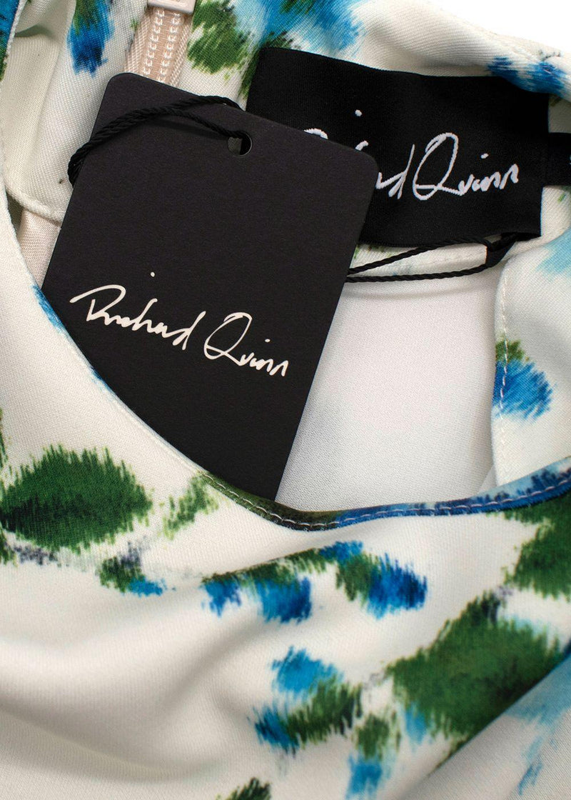 Richard Quinn Ruffled Floral-print Crepe De Chine and Jersey Dress