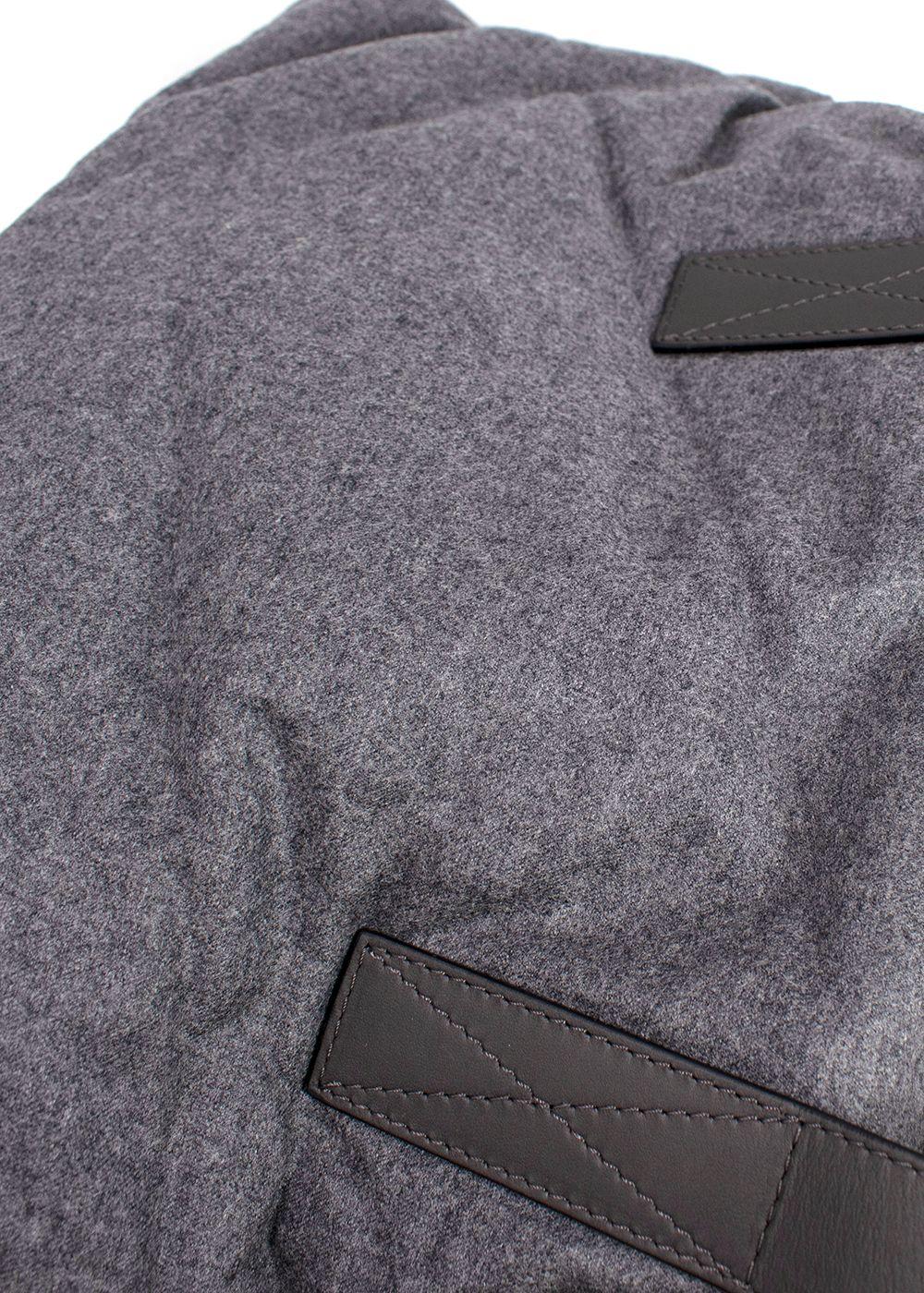 Brunello Cucinelli Grey Fabric Duffle Bag