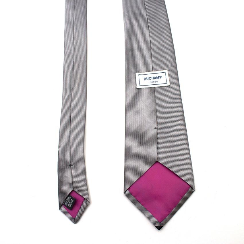 Duchamp Silver Silk Embellished Tie