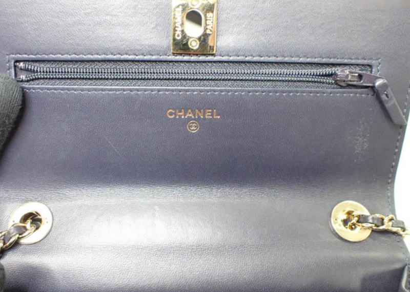 Chanel Quilted Black Leather Mini Flap Bag with Gold Tone Hardware