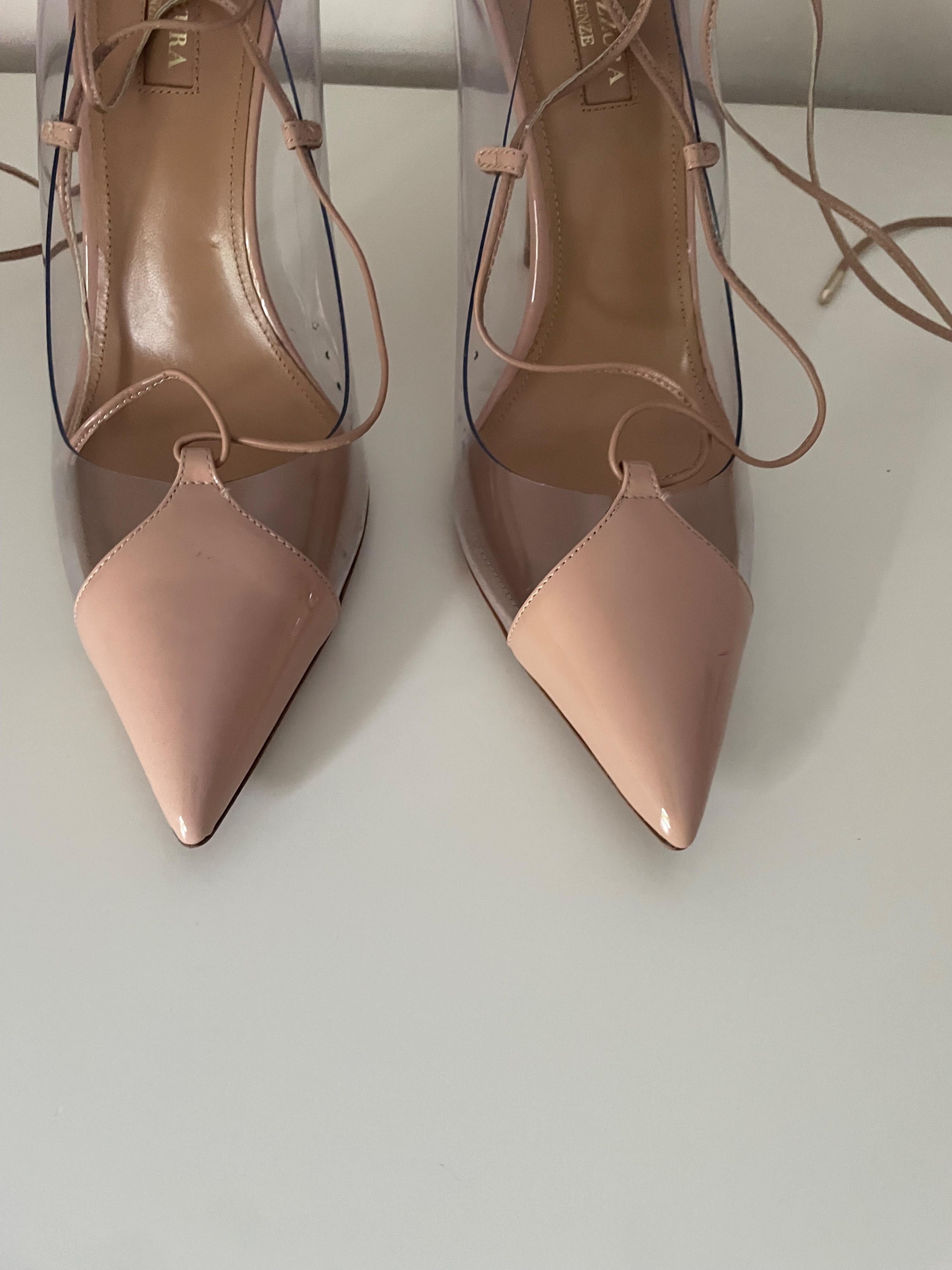 Magic 105 Lace-up Leather And Pvc Pumps