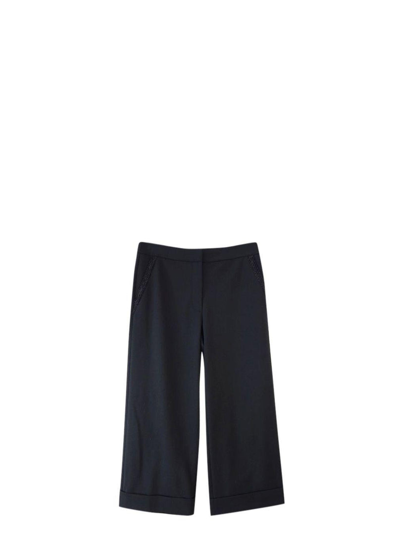 Black Wool Culottes