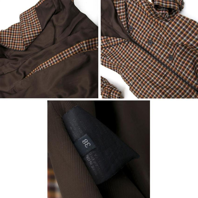 Prada Wool  Check Midi Coat