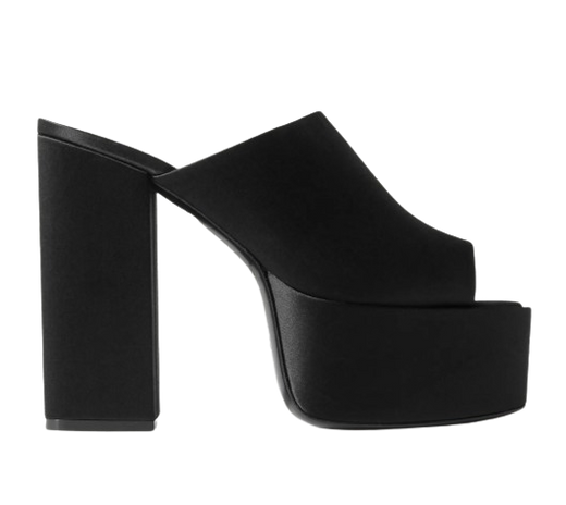 Sasha satin platform pumps