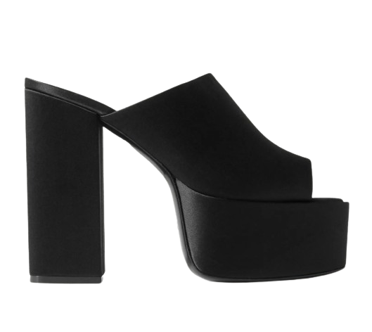 Sasha satin platform pumps