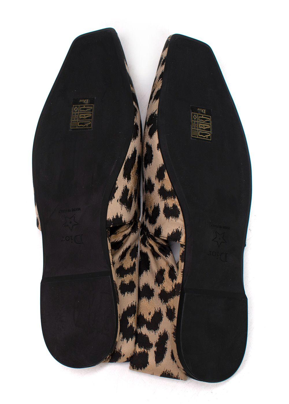 Leopard Print Mizza Slingback Flats