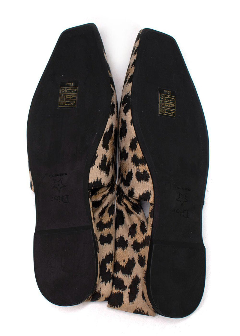 Leopard Print Mizza Slingback Flats