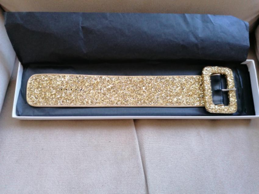 The Attico Glitter-embellished Ankle Straps in Gold
