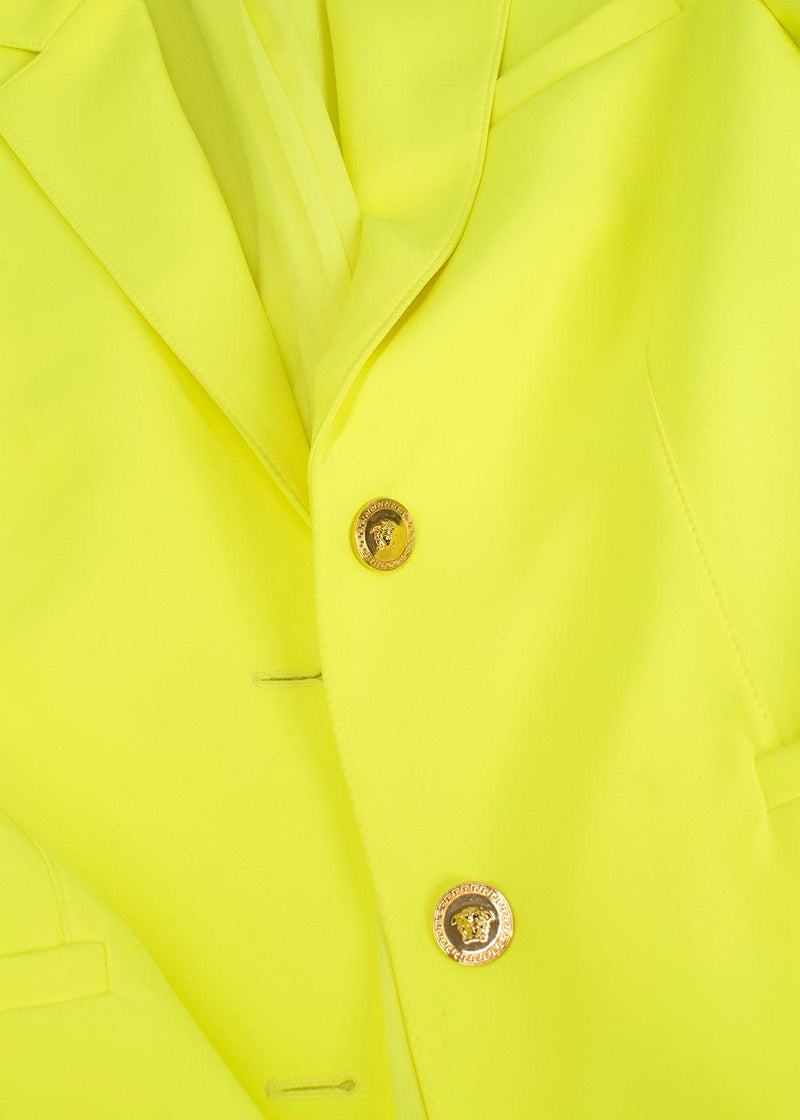 Versace Neon Yellow Single Breasted Blazer