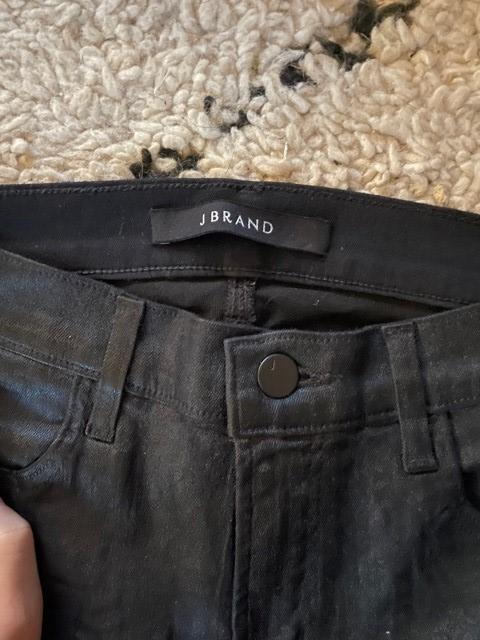 J Brand Maria Black Coated Skinny Jeans