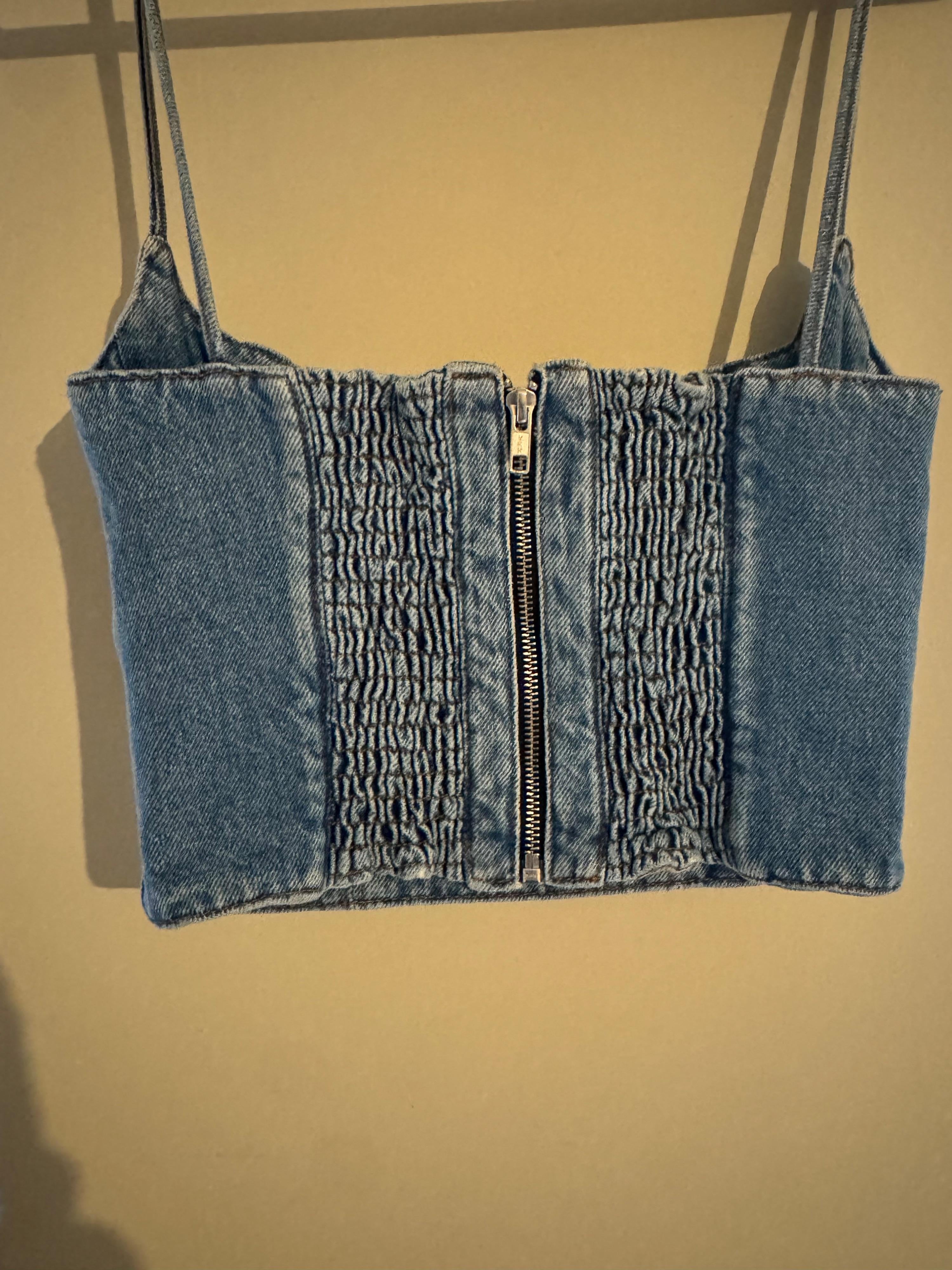 Magda Butrym Denim Corset Top