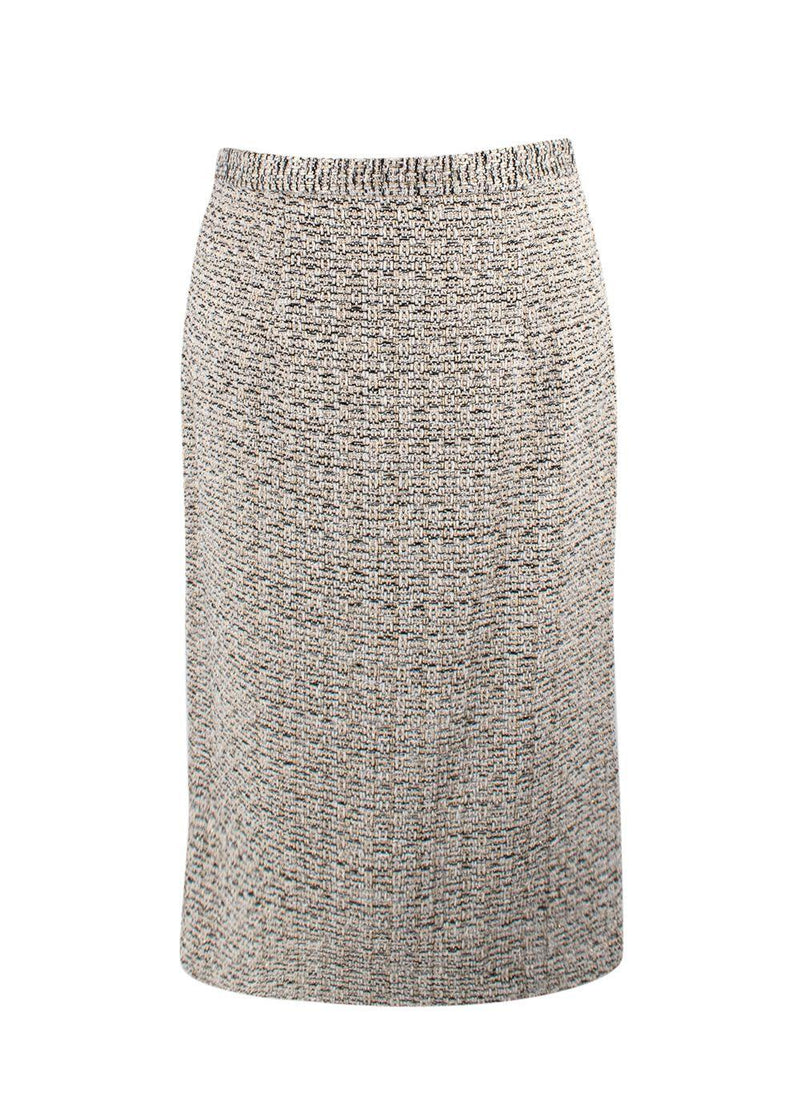 Mikael Aghal Grey Tweed Jacket and Pencil Skirt