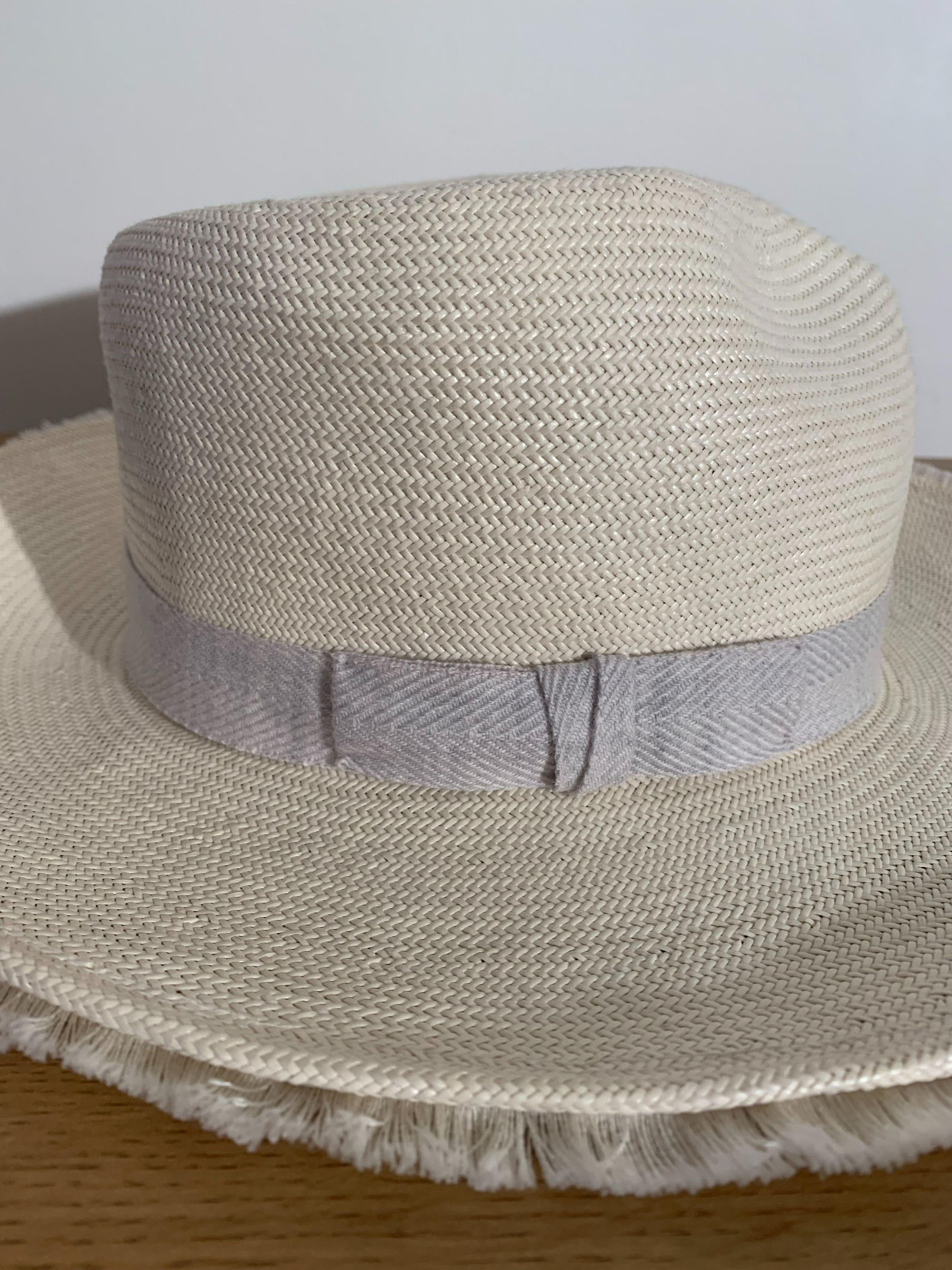 Cream Fine Straw Fedora Hat
