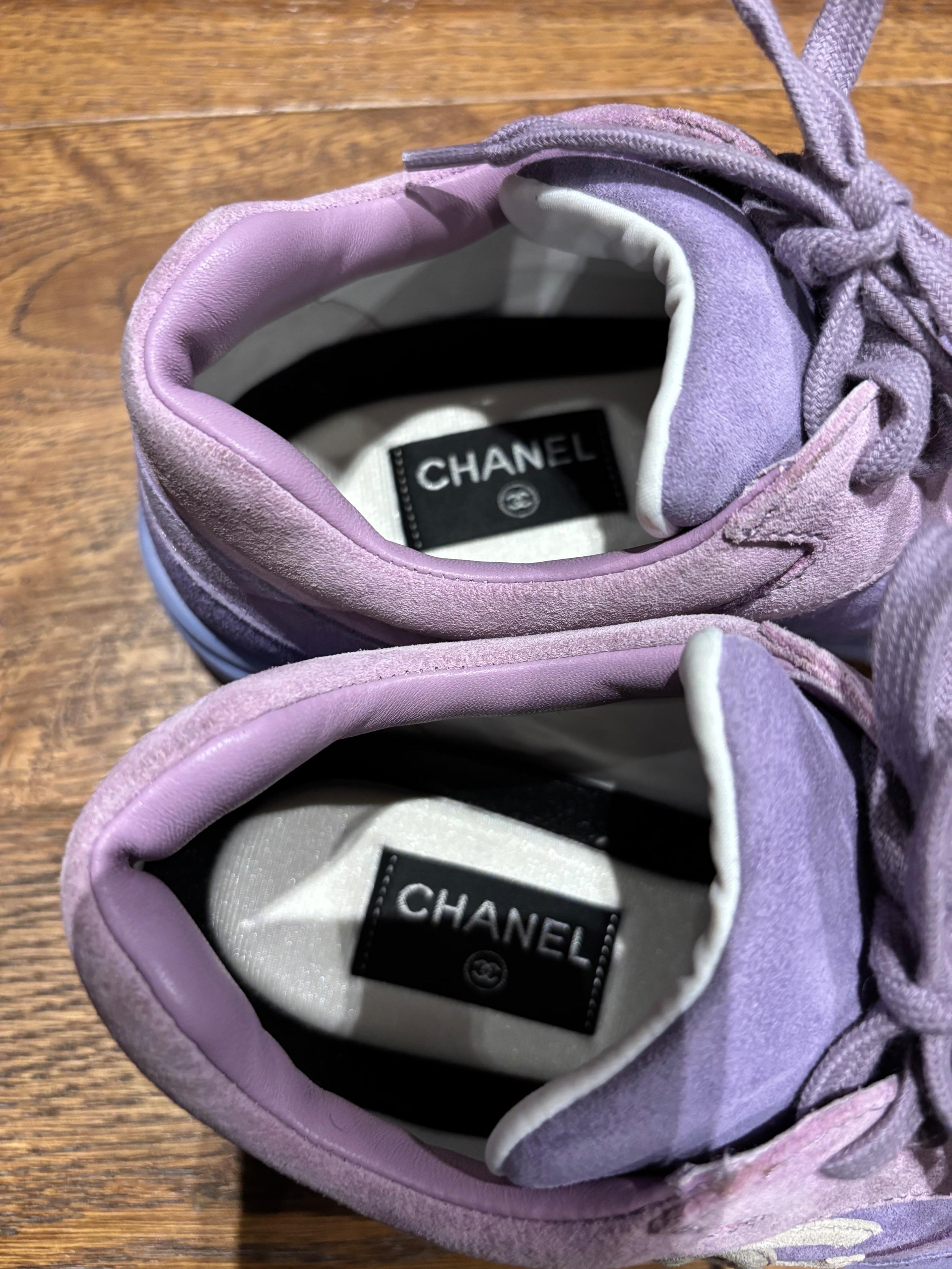Chanel Lilac CC Trainers