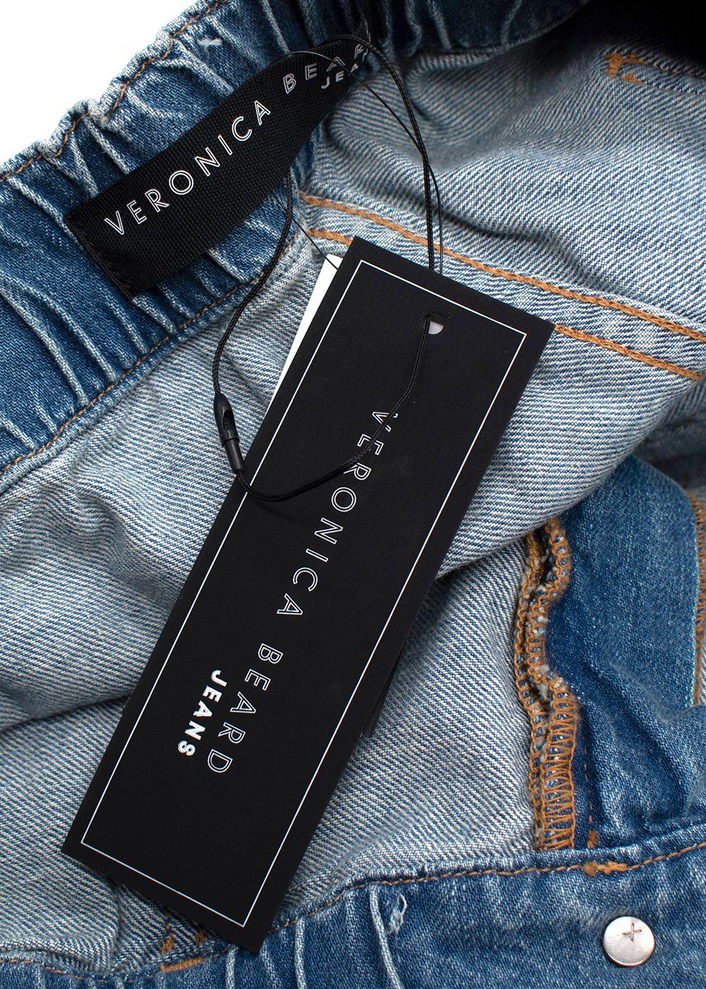 Veronica Beard Blue Waterfall Elastic Waist Arya Denim Jeans