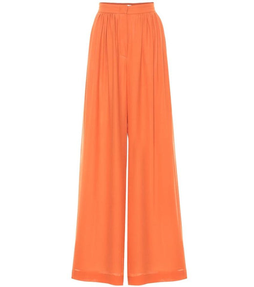 Max Mara Dolly Silk Georgette wide leg pants