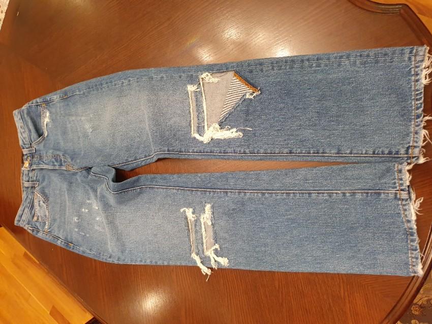 Brandon Maxwell distressed boyfriend jeans