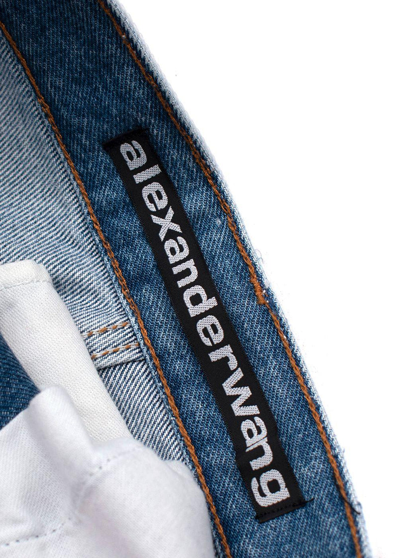 Alexander Wang Denim Shorts with Branded Waistband