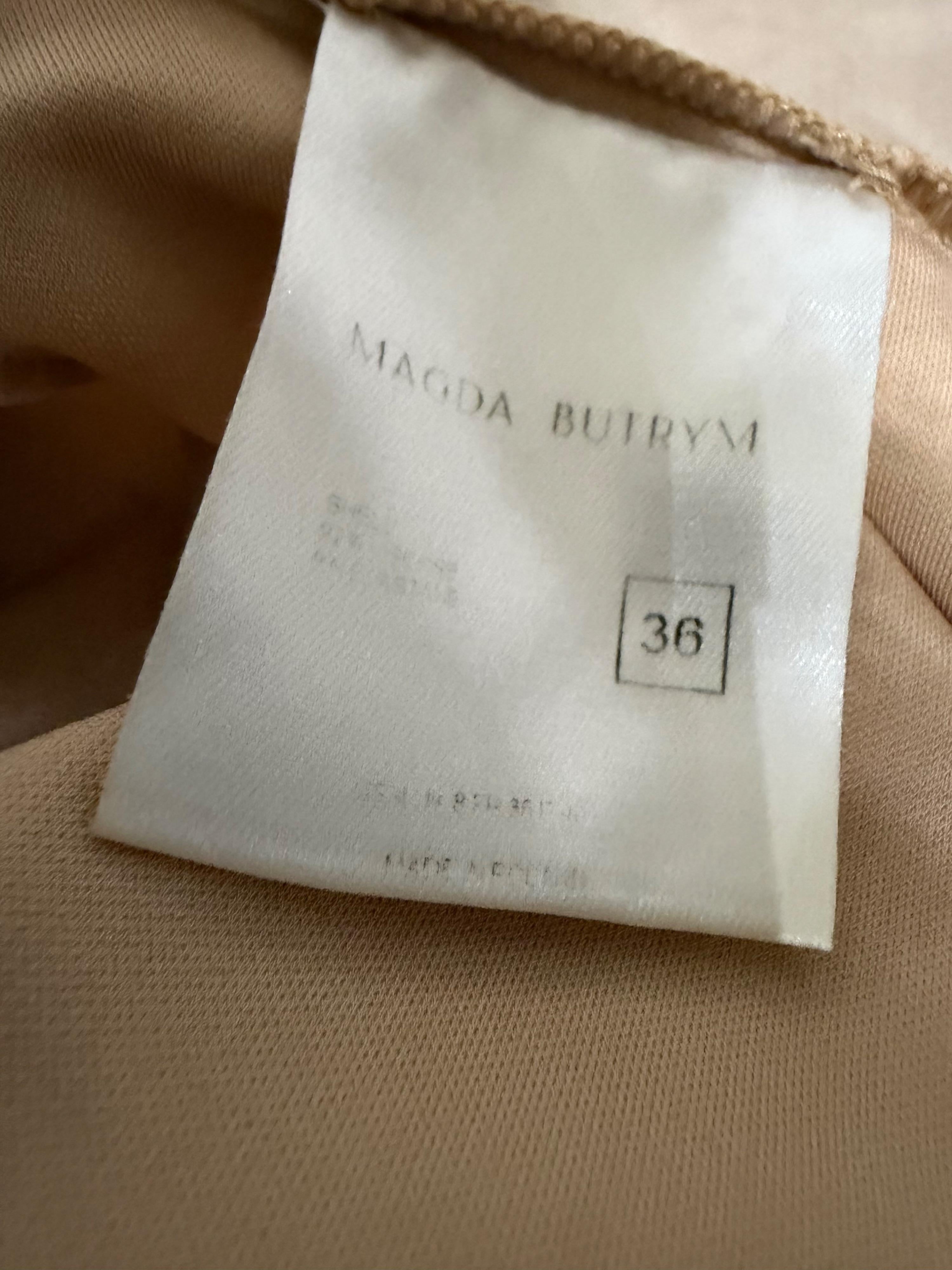 Magda Butrym Nude Stretch Jersey Pants