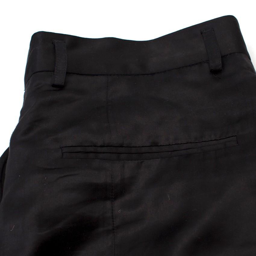 Haider Ackermann Black Silky Cropped Trousers