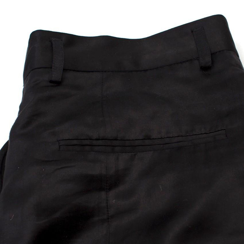 Haider Ackermann Black Silky Cropped Trousers