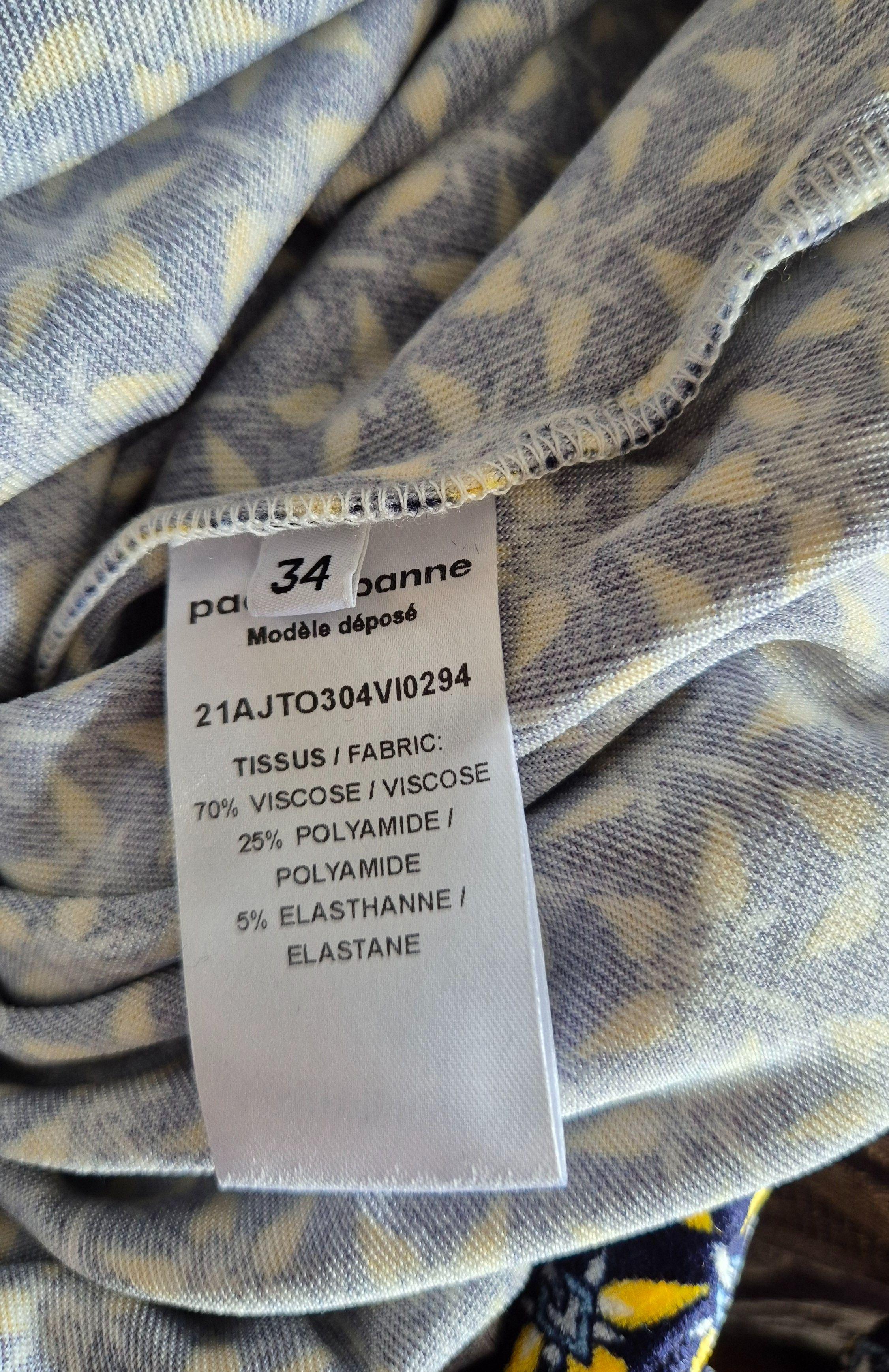 Paco Rabanne Printed Velvet Top
