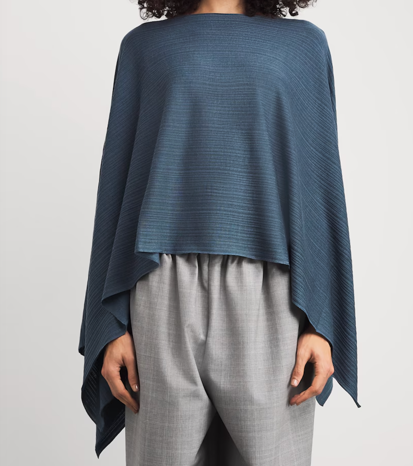 Agnona Plissé Cropped Poncho