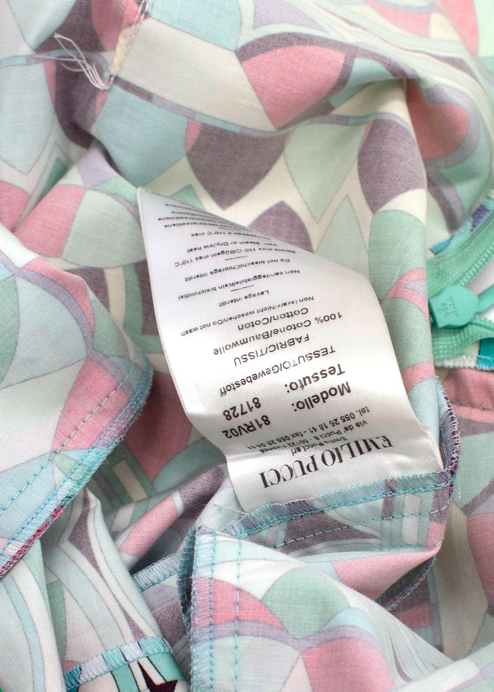 Emilio Pucci Multicolour Geometric Print Pencil Skirt