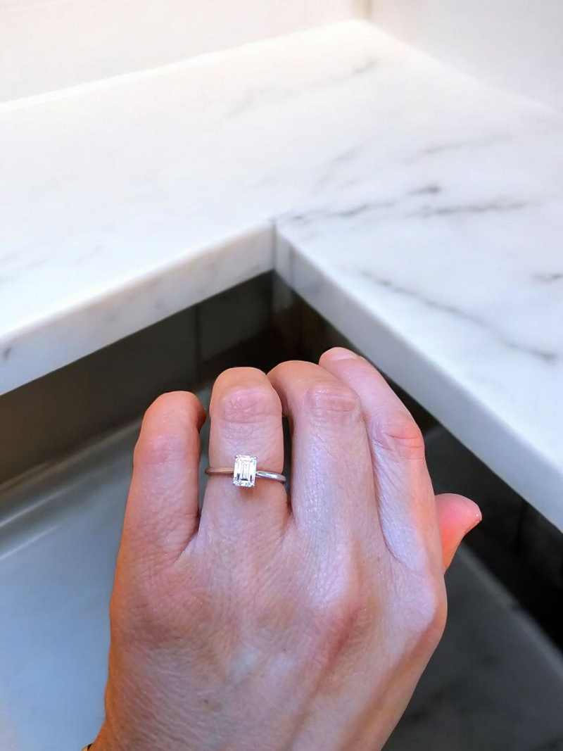 Bespoke Lab Grown White Gold 1 Carat Diamond Ring